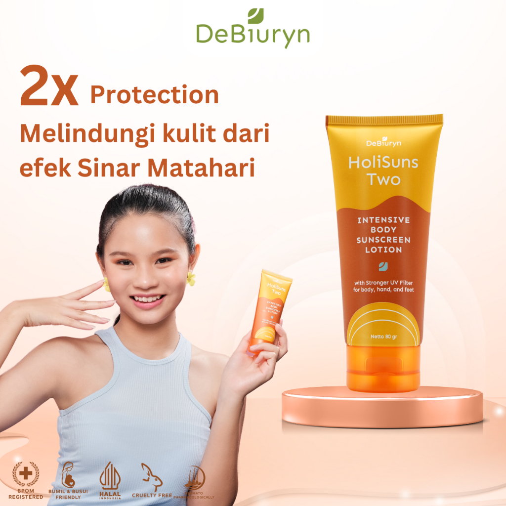 DeBiuryn Holisuns Two Intensive Body Sunscreen Lotion 80gr