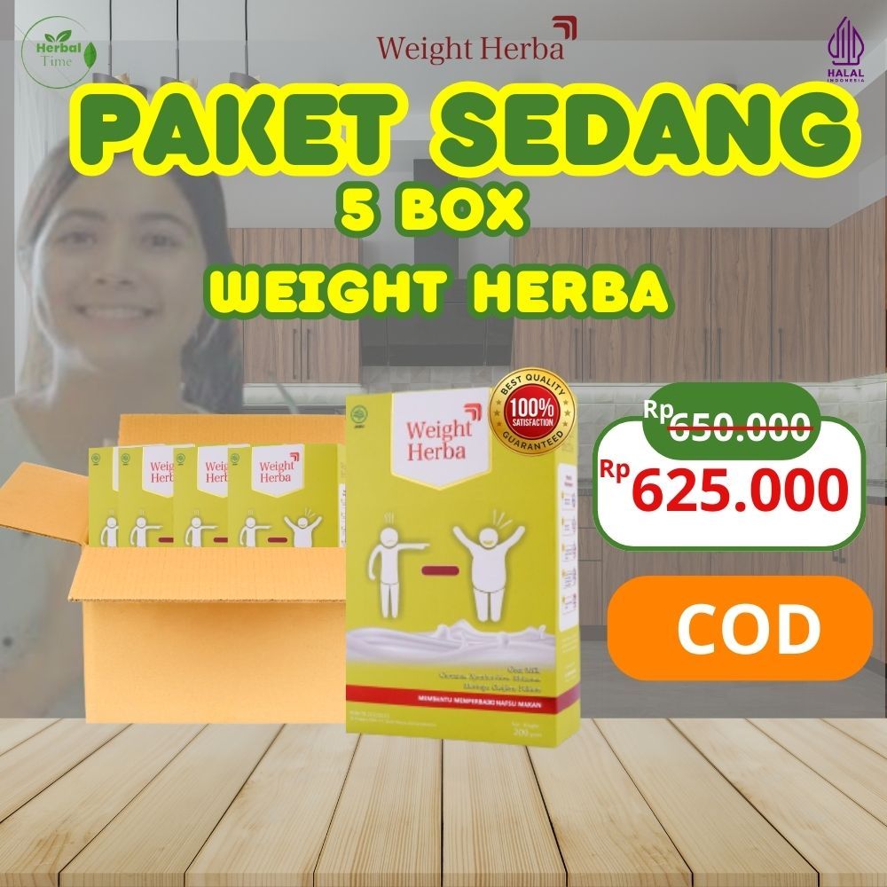 

[ 5 Box ] Weight Herba Susu Etawa - Susu Penggemuk Badan Tanpa Gula & Tanpa Olahraga Perlancar Saluran Pencernaan & Aman Bagi lambung & susu penambah berat badan & Rendah Gula & Susu Bubuk & weight herba & penggemuk badan & susu rendah gula