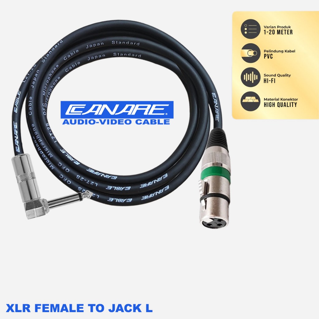 Kabel Audio STANDARD JAPAN / Kabel Mic Jack Canon XLR Female to Jack L