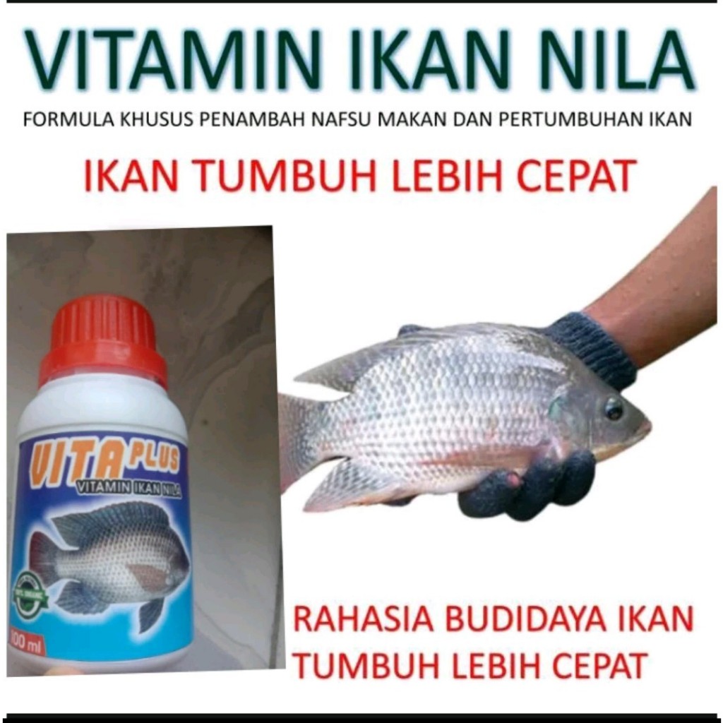 VITAPLUS multivitamin untuk ikan nila cepat besar Obat Ikan Vitamin Ikan Suplemen Ikan Lele Bawal Ni