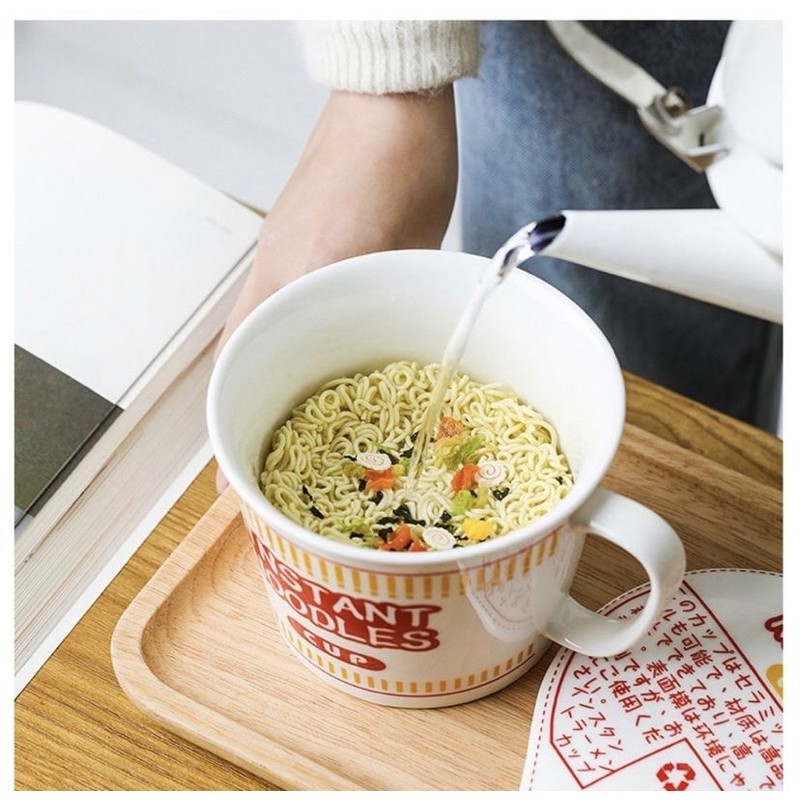 Gelas Mug Cup Noodle Keramik / Curry Cup / Gelas Mie / Mangkok Mie Gelas
