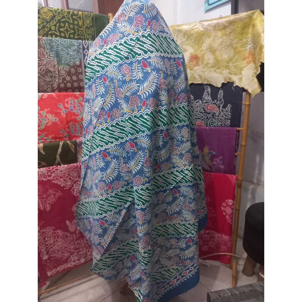 Kain batik cap/kain batik tulis/kain batik tulis asli/Kain batik biru/kain batik parang