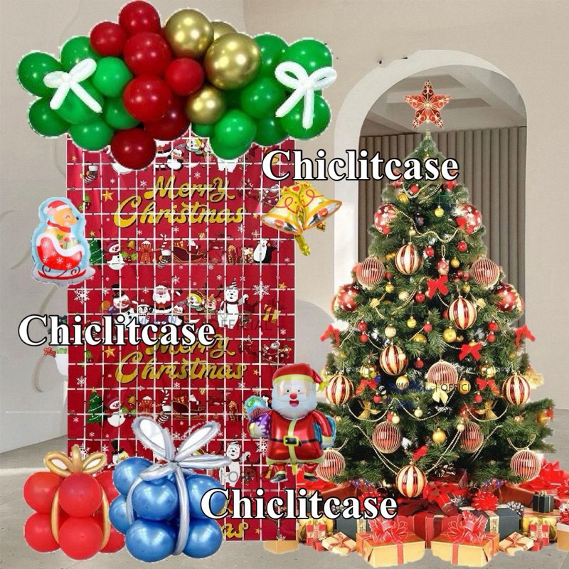 Paket balon natal christmas/dekorasi natal/set balon dekorasi natal