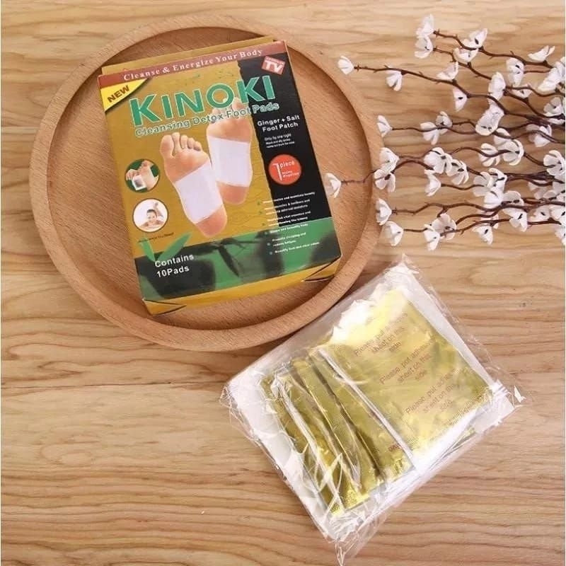 Koyo Kaki Detox Kinoki Gold Emas ORIGINAL 1BOX ISI 10PCS Kinoki Gold Detox Kaki Asli Terapi Kaki Koy