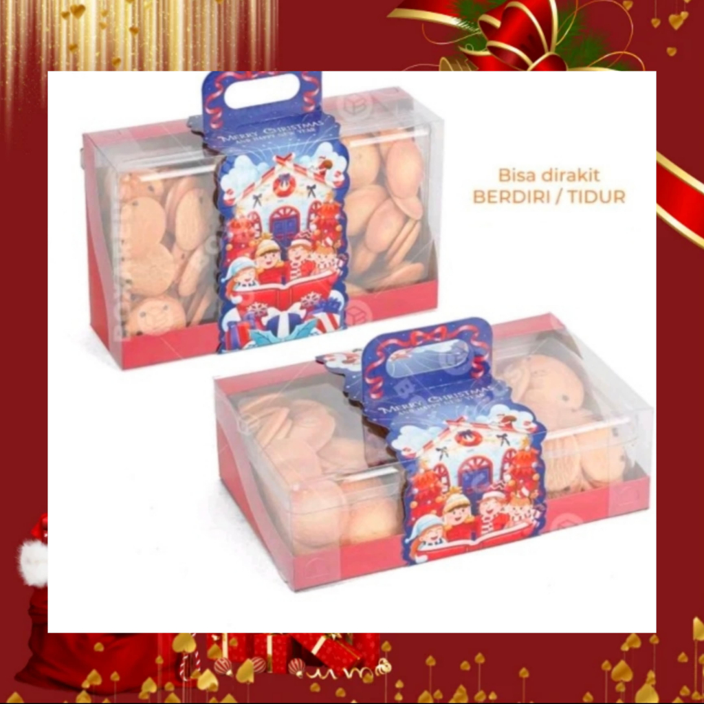 

BOX HAMPERS NATAL / BOX TOPLES KUE KERING ISI 3