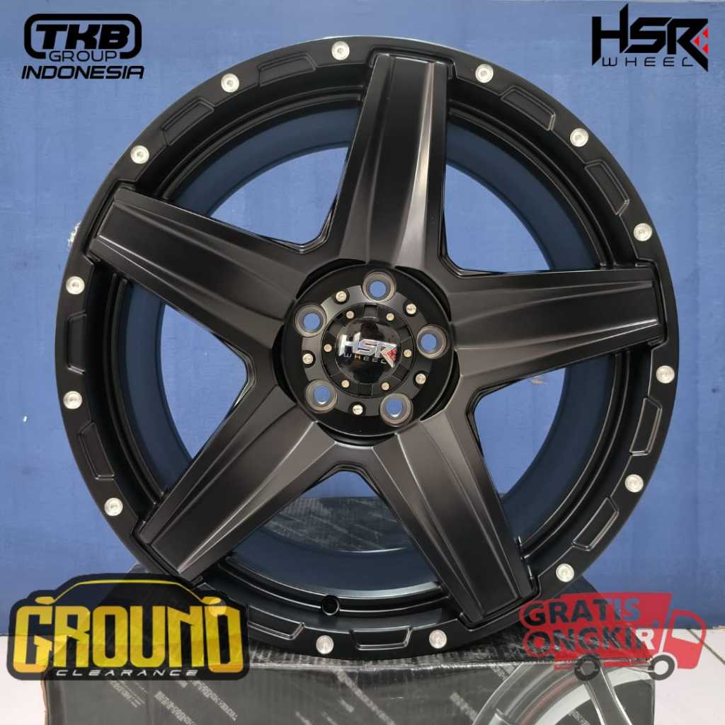 VELG MOBIL OFFROAD R17 BAUT 5 HRV, XPANDER, INNOVA, RUSH, CRV, GRAND VITARA R17 HITAM