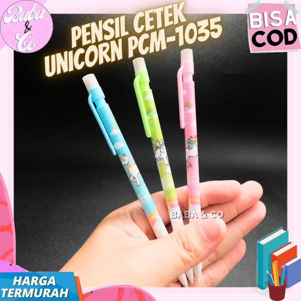 

PENSIL UNICORN PENSIL CETEK UNICORN 0,5mm PENSIL MEKANIK UNICORN LUCU PENSIL UNICORN PCM-1035