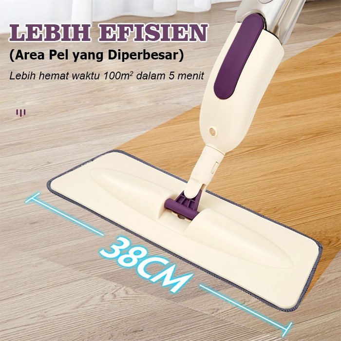 Mop Alat Pel Lantai Semprot Microfiber / Alat Pel Lantai Isi Air Ultra Spray Mop Luckyfortuna