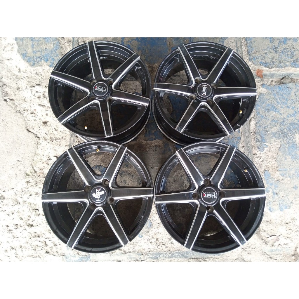 velg racing bekas hsr skinny ring 15x7 lubang baut 4x100 velg saja murah kondisi bagus