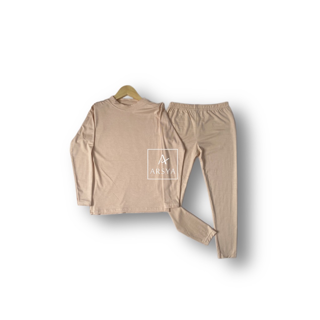 Baju Setelan Manset Anak Warna ( Coklat Susu ) Manset Anak Usia 1-12 Tahun / Manset Anak Perempuan /