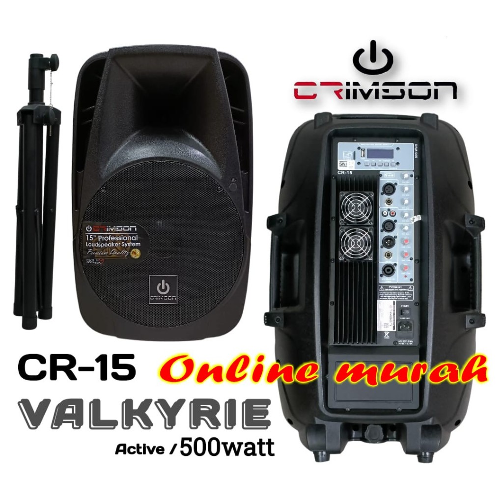 speaker aktif aktif crimson cr15 onyx valkyrie athena titan 15 inch