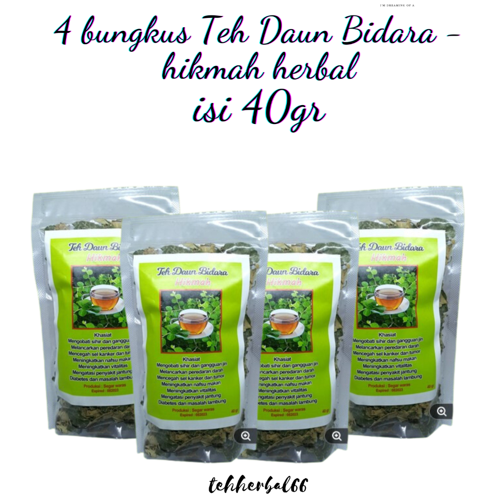 

TEH DAUN BIDARA HIKMAH HERBAL paket 4 bungkus isi 40gr