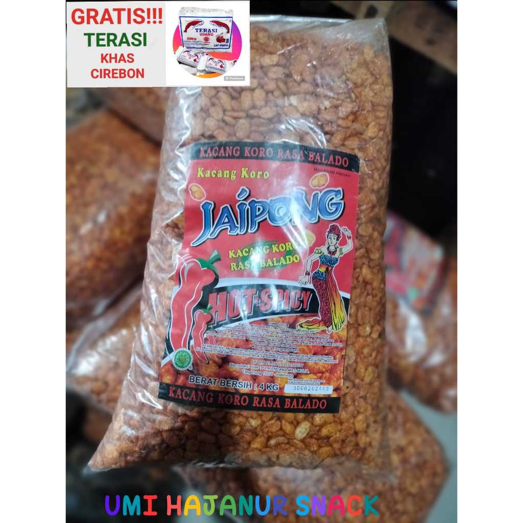 

(GRATIS TERASI) CEMILAN ANEKA RASA//1KG KACANG KORO RASA BALADO