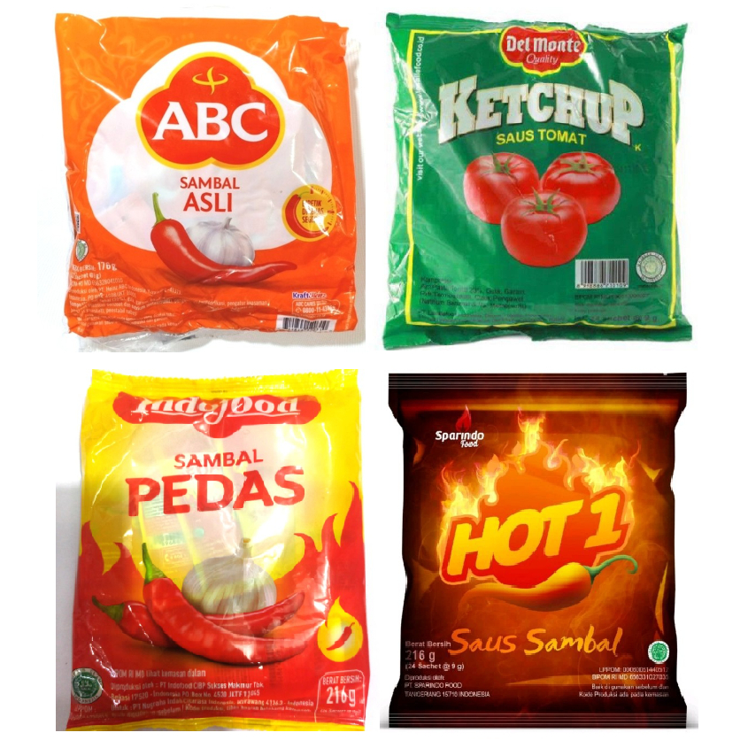 

ABC/DELMONTE/INDOFOOD/HOT1/BELIBIS SAMBAL SACHET