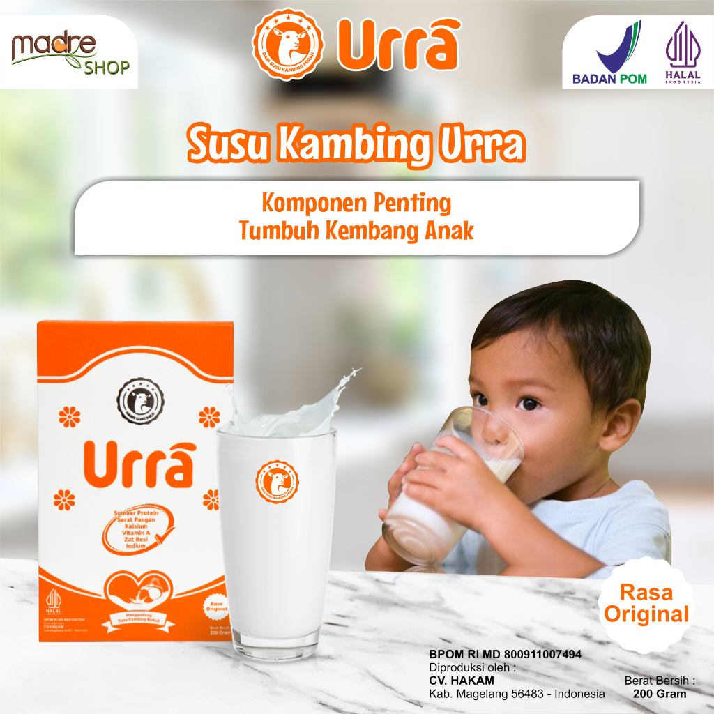 

1 Box - Susu Urra | Susu Kambing Saanen Eropa | Komponen Penting Tumbuh Kembang Anak