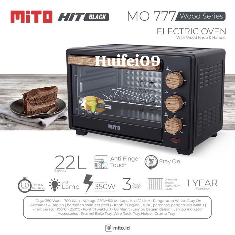 OVEN MITO MO 777 HIT 22Liter Low watt-OPEN LISTRIK MITOCHIBA MO777 OVEN TERMURAH