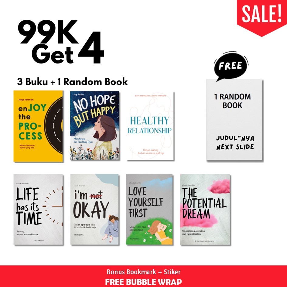 99RB GET 3 + 1 BUKU GRATIS RANDOM - PROMO NOVEMBER BUKU ORIGINAL