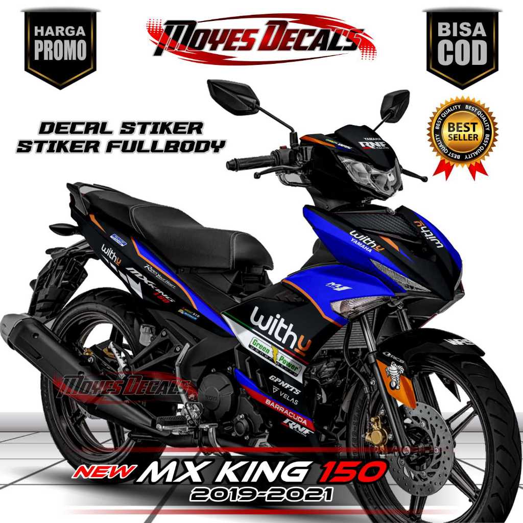 TERBARU Decal Stiker Fullbody Yamaha New Mx King150 Design Motiv RNF Withu