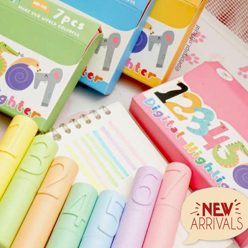 

Digital Highlighter MD-116 Warna Pastel | Textliner | ECER