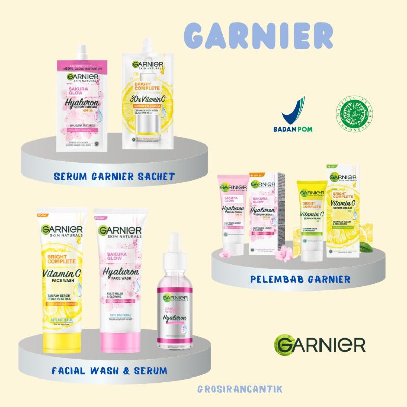 (COD) GARNIER SERUM SCHET COMPLETE+SAKURA/SERUM GARNIER SAKURA 30ML/GARNIER WHITENING SERUM CREAM(KU
