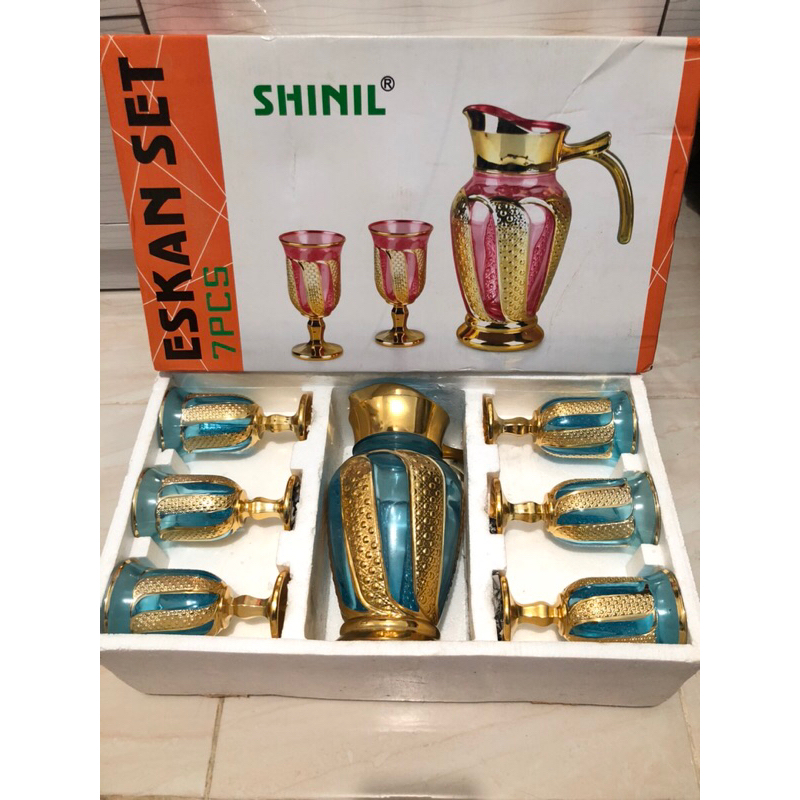 Teko dan gelas eskan shinil set