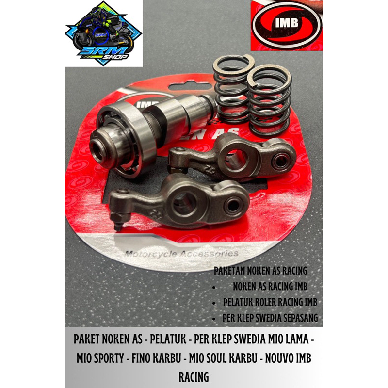PAKET NOKEN AS RACING MIO SPORTY MIO SOUL FINO KARBU NOUVO NOKEN AS PELATUK ROLER PER KLEP SWEDIA RA