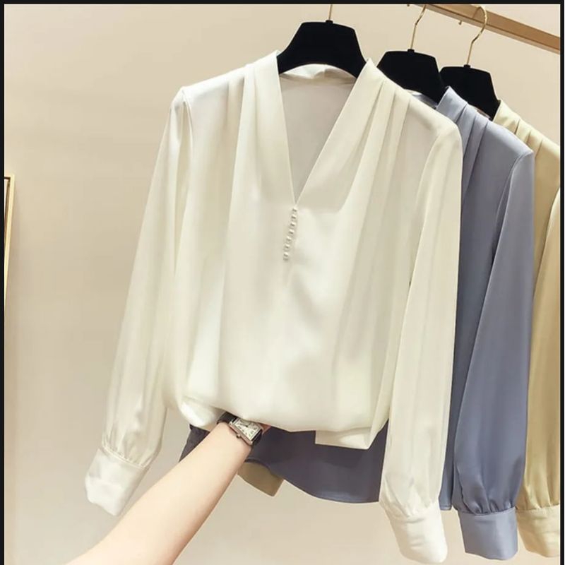 MUTIARA BLOUSE SHAKILA TWILL V NECK