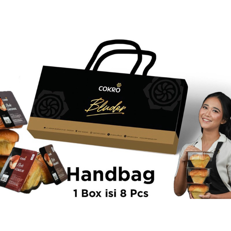 

Bluder Cokro Madiun Official Isi 8 PCS Free Handbag Roti Premiun Viral