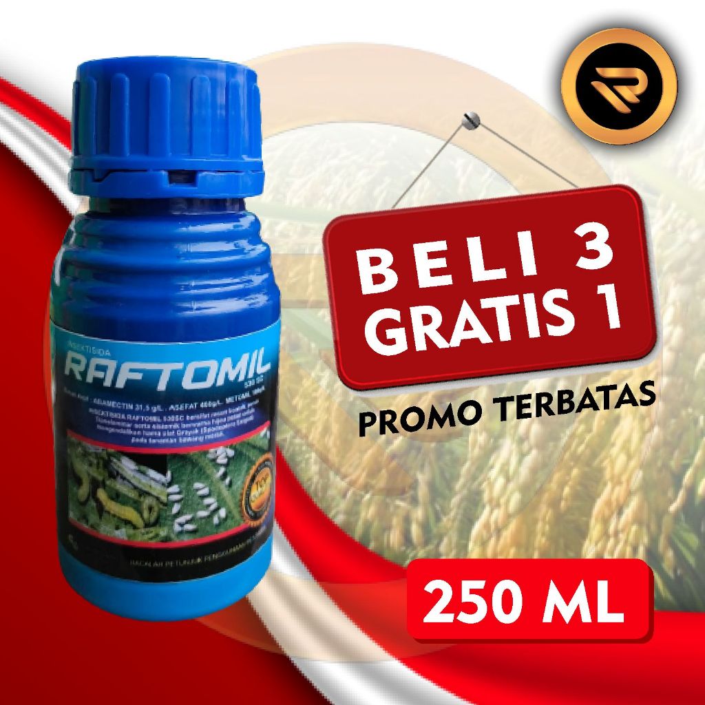 RAFTOMIL 530SC 250ml  INSEKTISIDA ABAMEKTIN ASEFAT METOMIL
