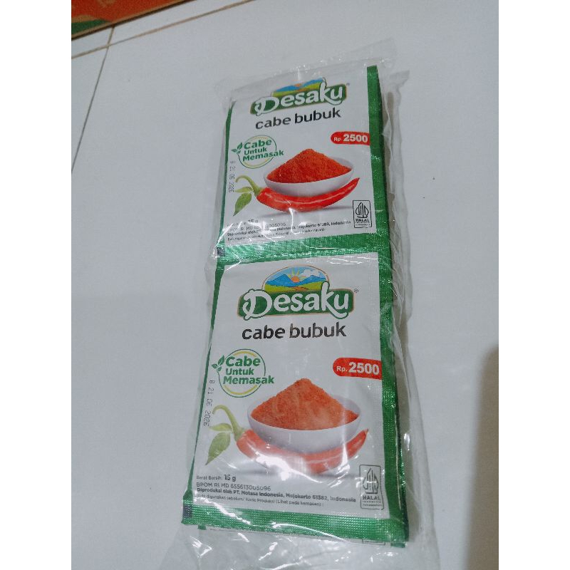 

cabe bubuk renteng 15g 10 sachet