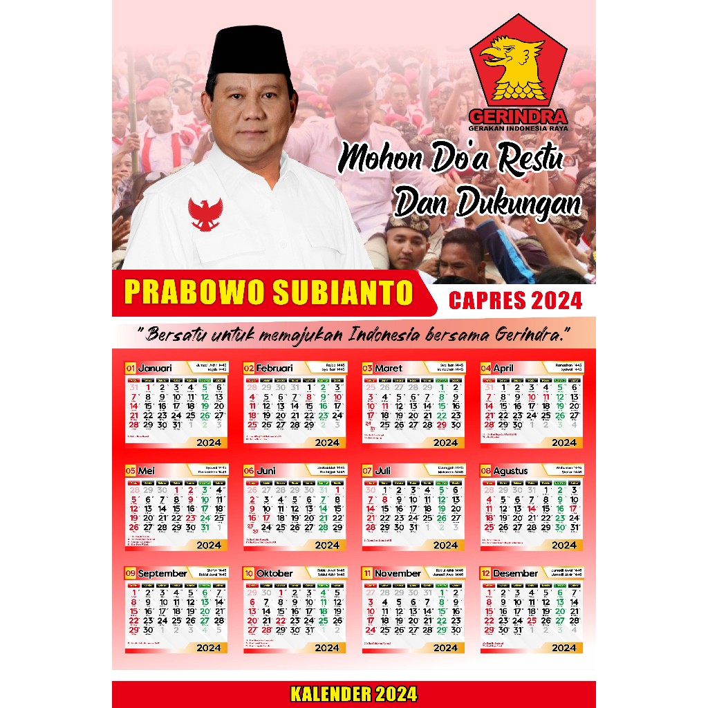 

Kalender Dinding Caleg | Partai | Capres | Pemilu | Glossy