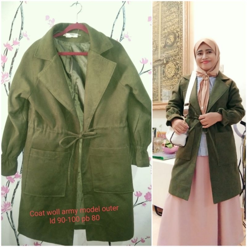 Coat woll army
