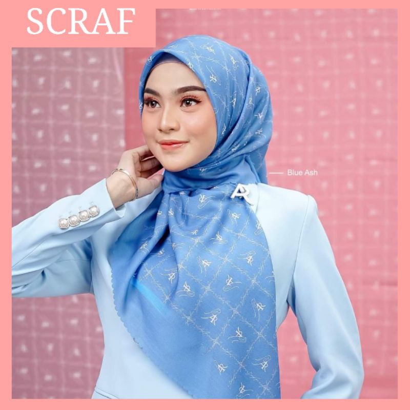 Segiempat Shanaya Scraf Arrafi Terbaru √ Hijab Segi4 Voal Motif Full Ar Rafi Cutting Uk 110x110 cm T