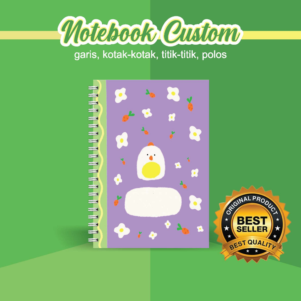 

NOTEBOOK A5 CUSTOM CATATAN/JURNAL BOOKPAPER GRID/KOTAK2#DOTTED/TITIK2#BLANK/POLOS