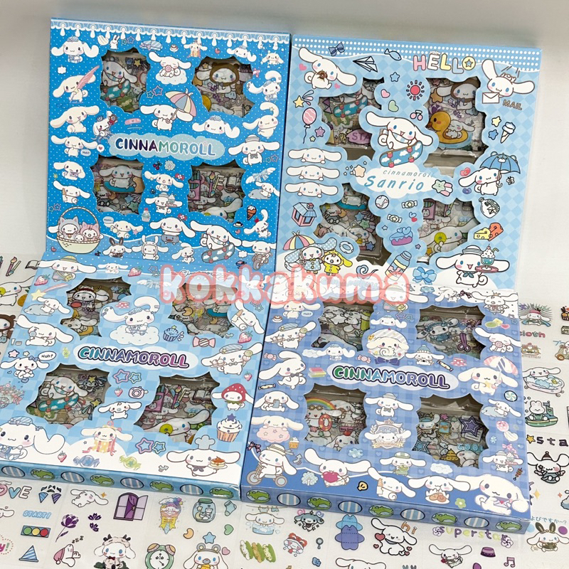 

( KKM ) CINNAMOROLL Aesthetic Sticker Box Stiker Dekorasi Jurnal Journal DIY Waterproof Anti Air Karakter SANRIO Lucu Set isi 100 Lembar per Box