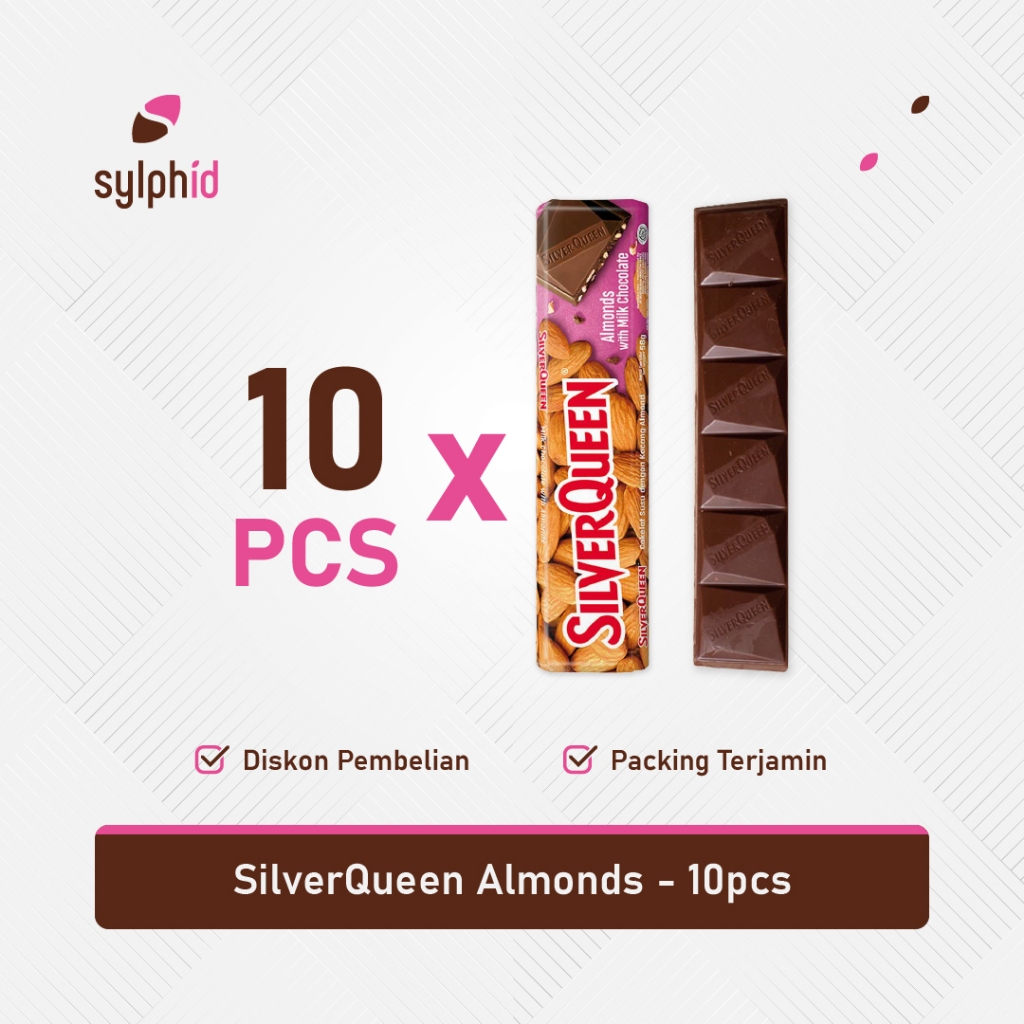 1 Box Kecil SilverQueen Almond Milk 58 gr / Cokelat 1 karton (10 pcs)