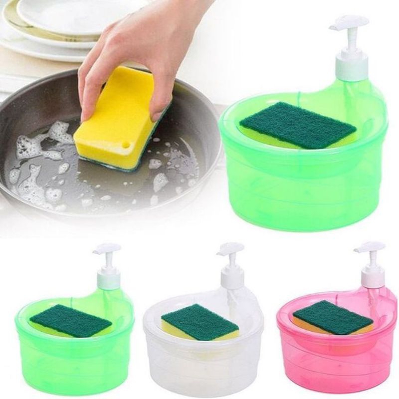 Dispenser sabun cuci  piring 2in1