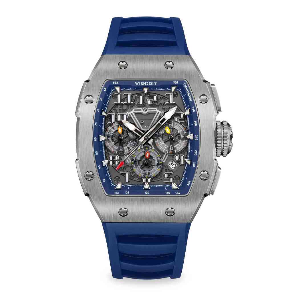 WISHDOIT - The Chrono Gt silvery watch / Homage Richard Mille
