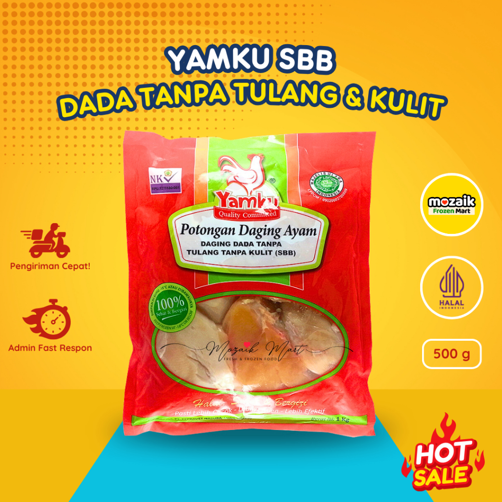 

Yamku SBB - Daging Ayam Dada Tanpa Tulang Tanpa Kulit / Ayam Potong / Dada Ayam
