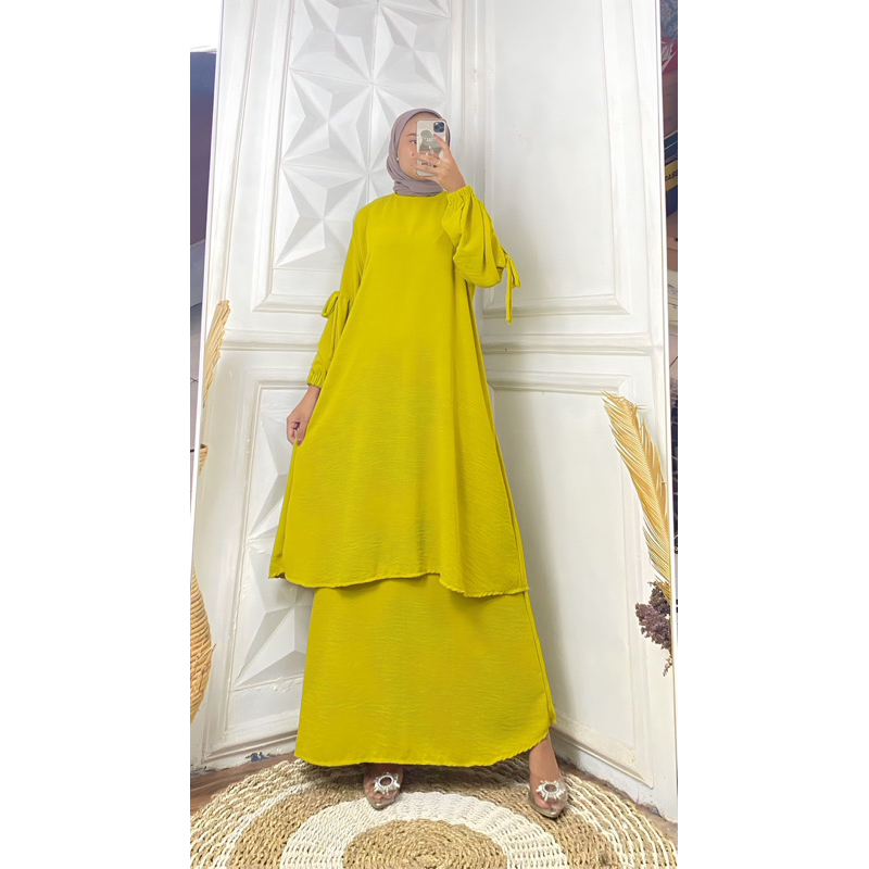 ONE SET ROK CRINGKLE AIRFLOW/ONE SET ROK CRINGKLE PREMIUM/SETELAN ROK /ONE SET TUNIK/CRINGKLE AIRFLO