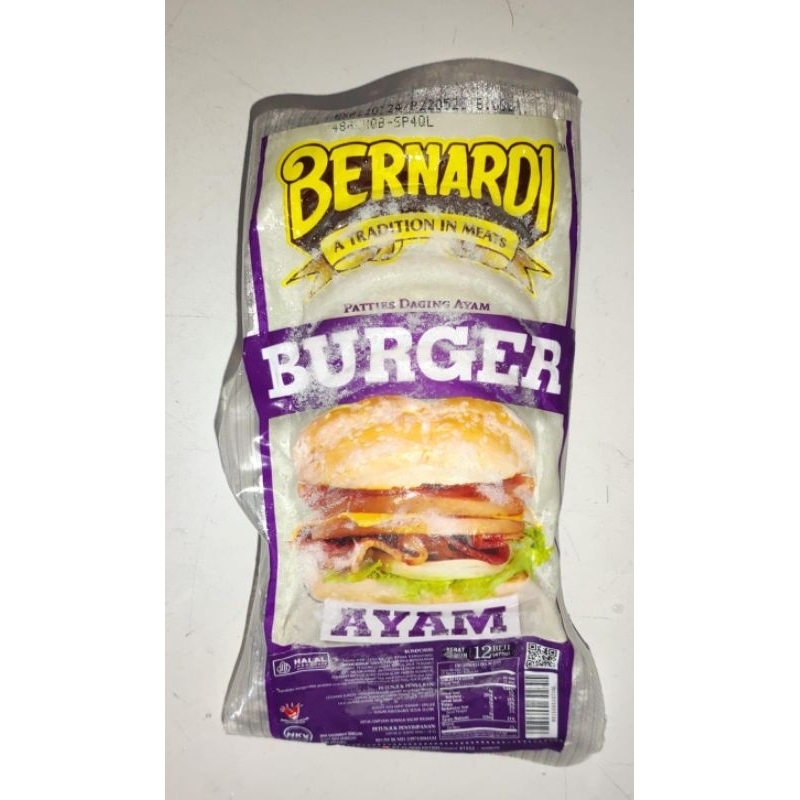 BERNARDI BURGER AYAM 500GR ISI 12 SLICE PREMIUM
