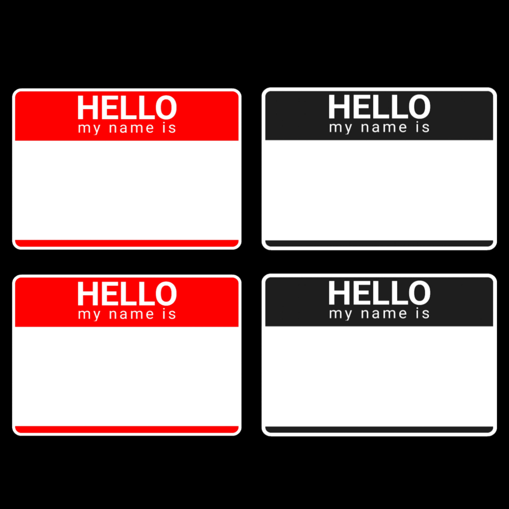 

( 15pcs ) "POLOS" Stiker hello my name is | ukuran 6x8cm