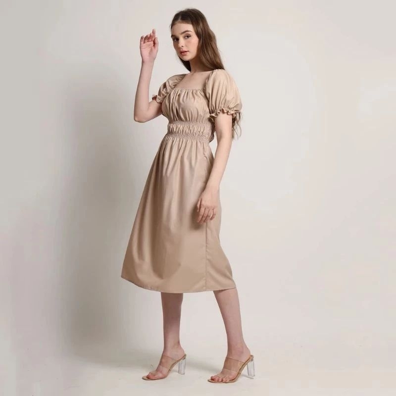 Andara - Dress Sabrina,Dress Korean Style,Dress Midi,Dress Jumbo