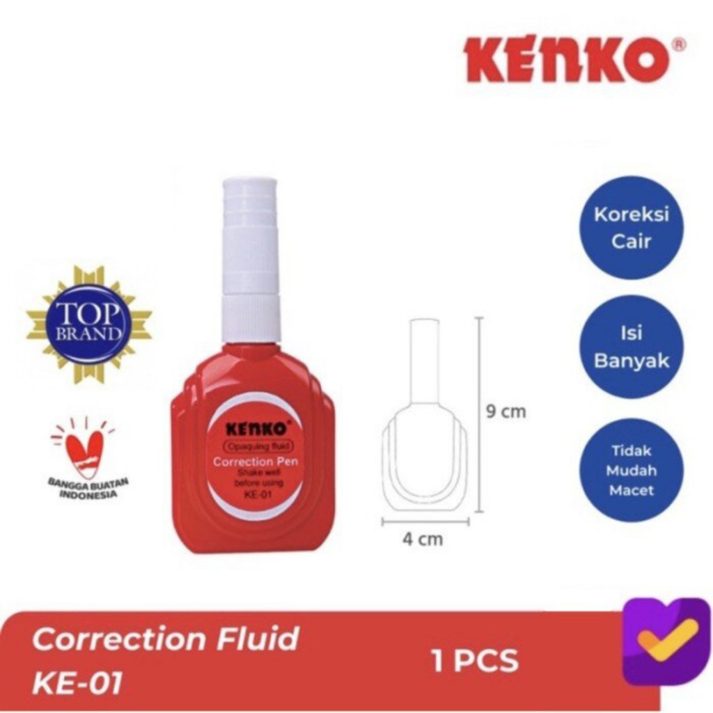 

Stipo Correction | TIP EX kenko KE-01 botol merah | TIP EX kenko cair | tip ex kenko satuan
