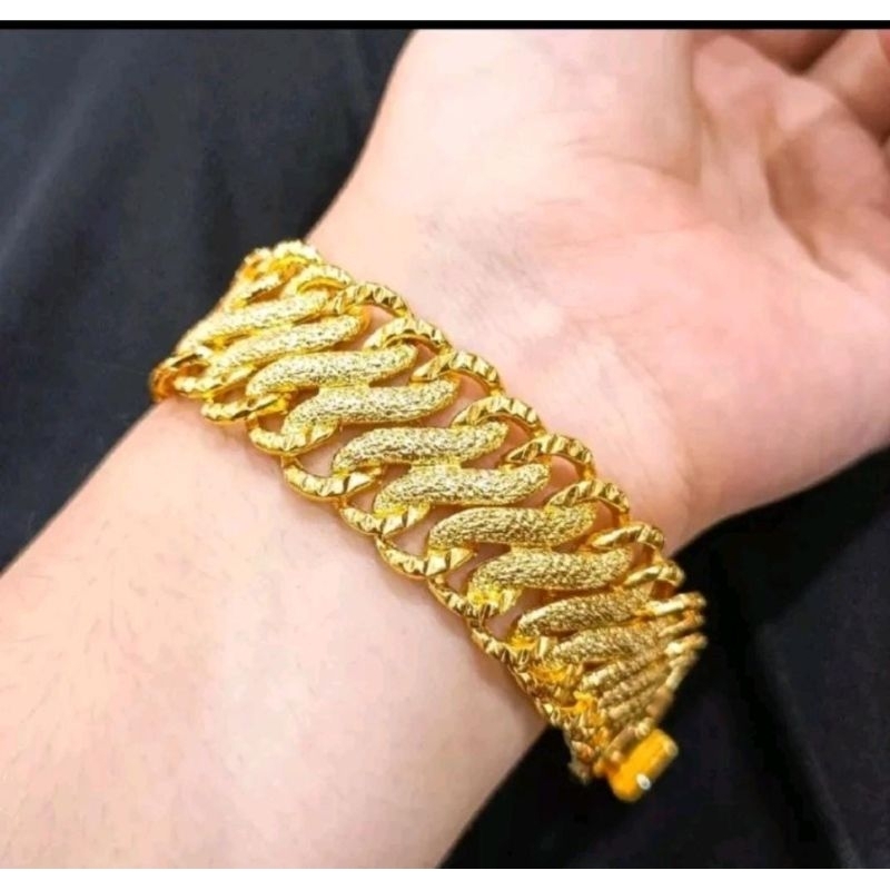 Gelang kendari lapis emas 24 karat