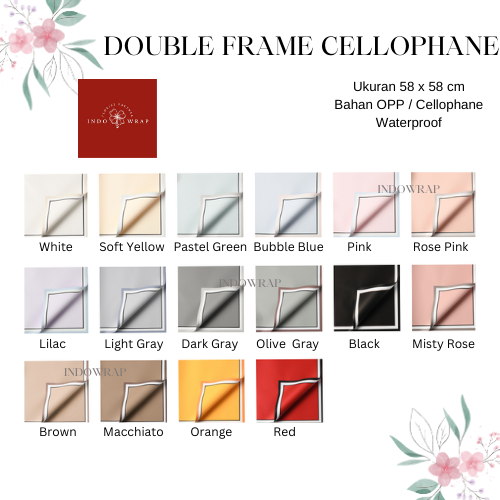

KERTAS FLOWER WRAPPING DOUBLE FRAME CELLOPHANE WATERPROOF KERTAS BUKET BUNGA (ECER)/ FLOWER WRAP