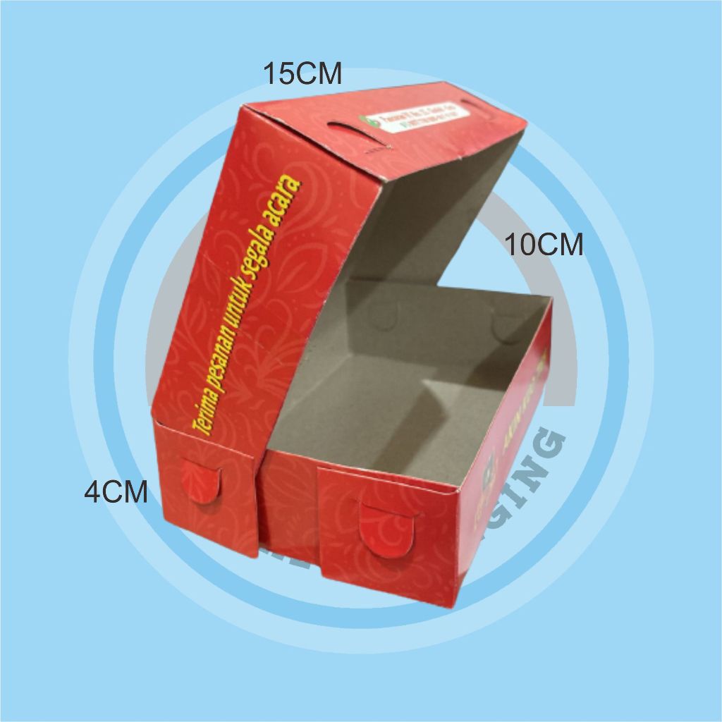 

BOX MURAH /PACKAGING/DUS MAKANAN FREE DESIGN 15x10x4 MIN 2000 PCS
