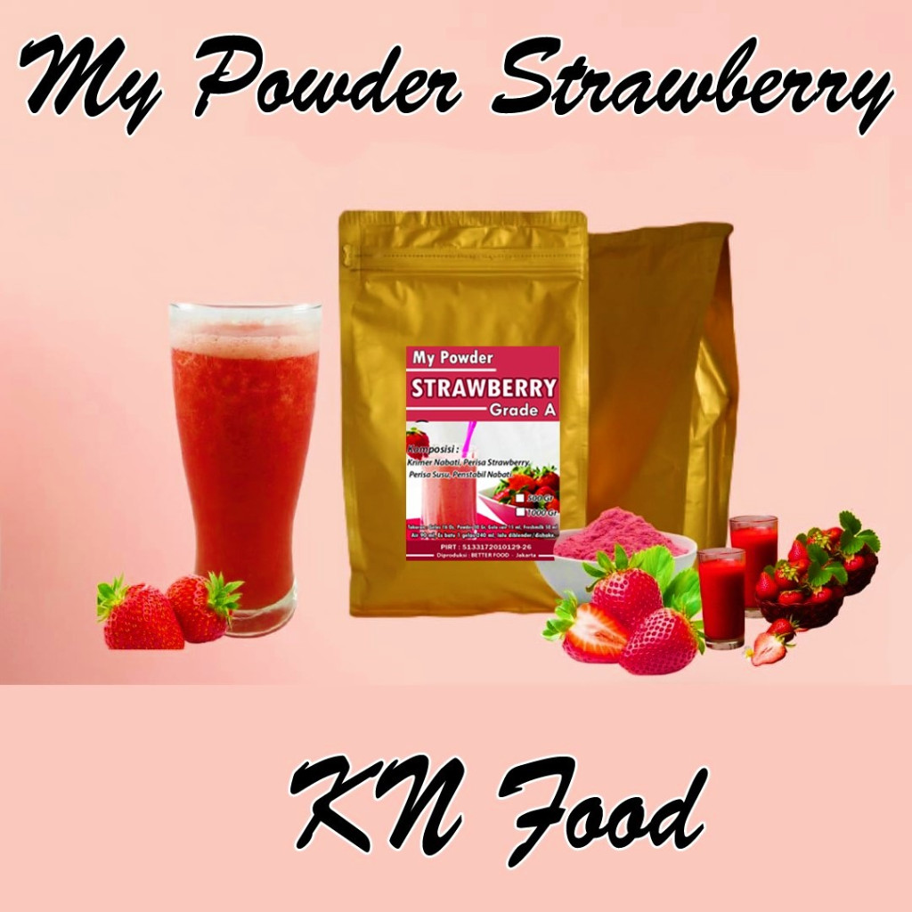 

Strawberry Grade A 1 KG / Bubuk Powder Minumqan Grade A Strawberry