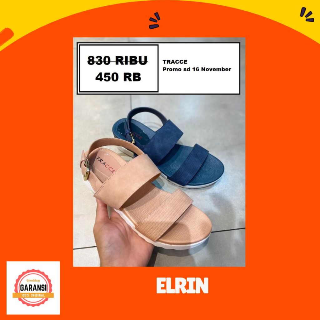 Sandal wanita sale Tracce seri ELRIN 100% original store