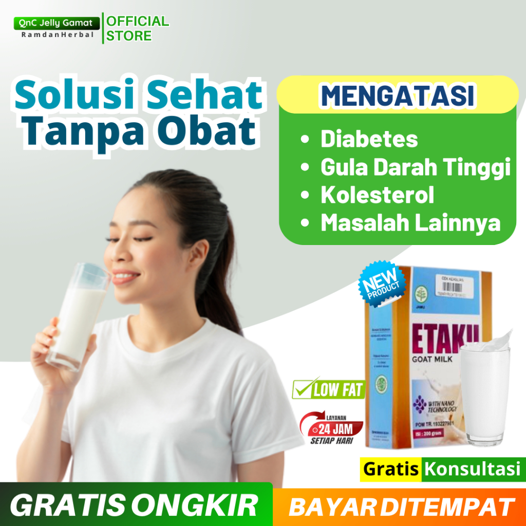 

Susu Low Fat Etaku Goat Milk Susu Kambing Etawa 200gr